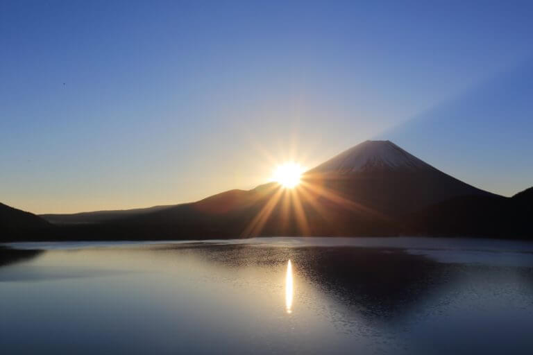富士山からのぼる初日の出